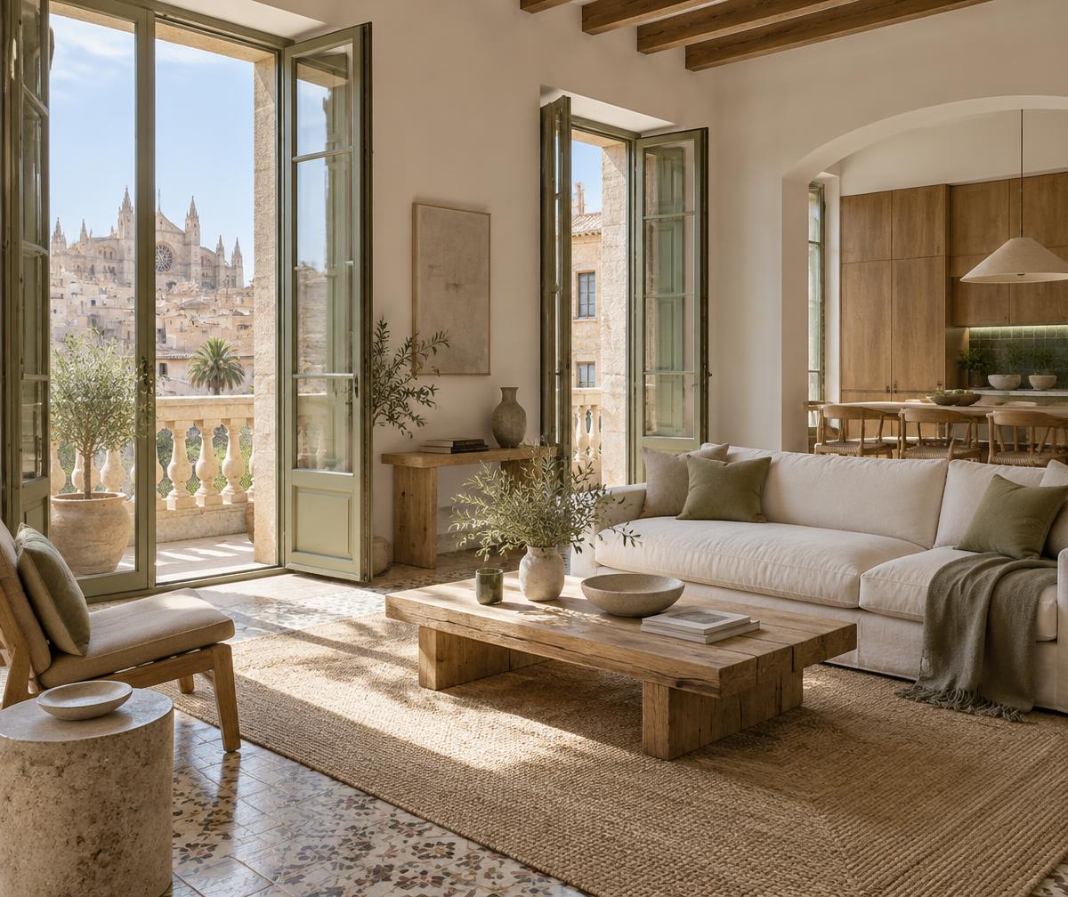 Refined apartment interior overlooking Palma
